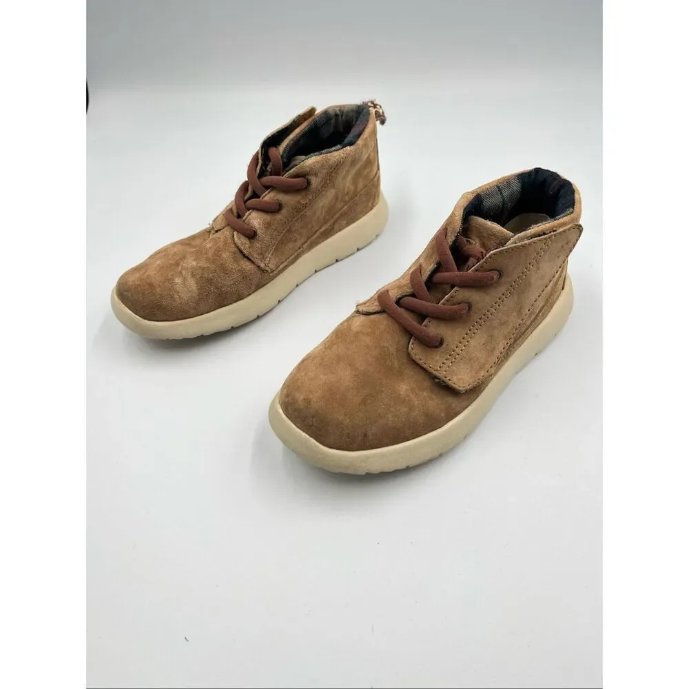 UGG Canoe Chestnut Slip On Velcro Closure Suede Chukka Boot Size Little Boy 12